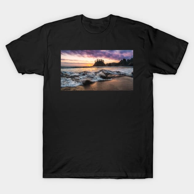 Sunset at the Beach T-Shirt by JeffreySchwartz